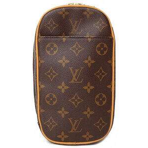 Louis Vuitton Monogram Leather Brown Pochette Ganjou Body Bag